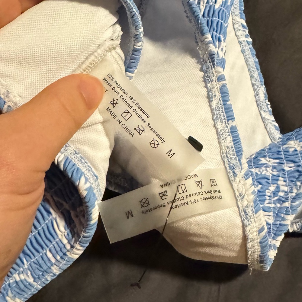 Blue ribbed bikini size M - Picture 3 of 3